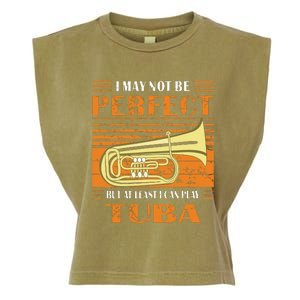 Brass Music Ich Bin Vielleicht Nicht Perfekt Tuba Brass Tuba Garment-Dyed Women's Muscle Tee