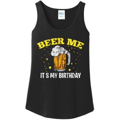 Beer Me It's My Birthday Bday Beer Lover Party Ladies Essential Tank