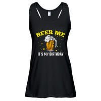 Beer Me It's My Birthday Bday Beer Lover Party Ladies Essential Flowy Tank