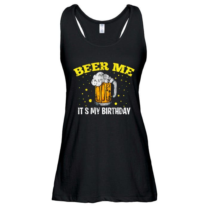 Beer Me It's My Birthday Bday Beer Lover Party Ladies Essential Flowy Tank