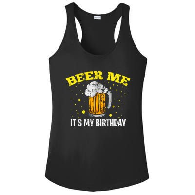 Beer Me It's My Birthday Bday Beer Lover Party Ladies PosiCharge Competitor Racerback Tank