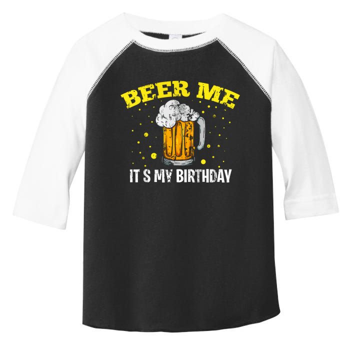 Beer Me It's My Birthday Bday Beer Lover Party Toddler Fine Jersey T-Shirt