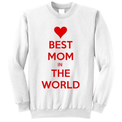 Best Mom In The World Heart Gift Sweatshirt