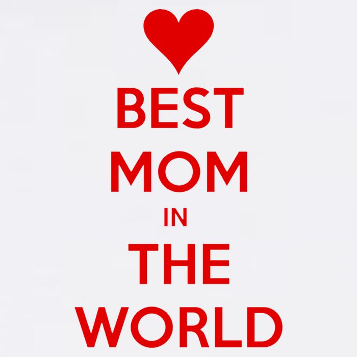 Best Mom In The World Heart Gift V-Neck T-Shirt
