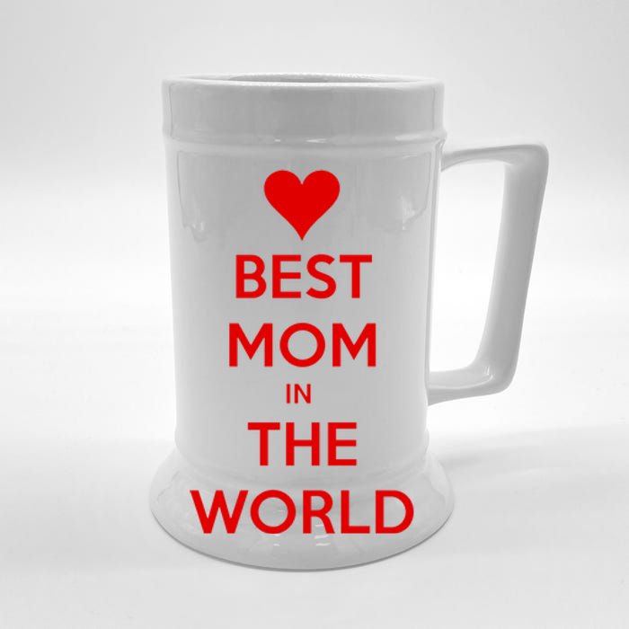 Best Mom In The World Heart Gift Beer Stein