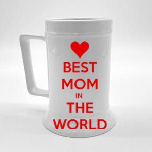 Best Mom In The World Heart Gift Beer Stein