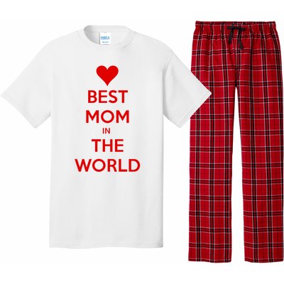 Best Mom In The World Heart Gift Pajama Set