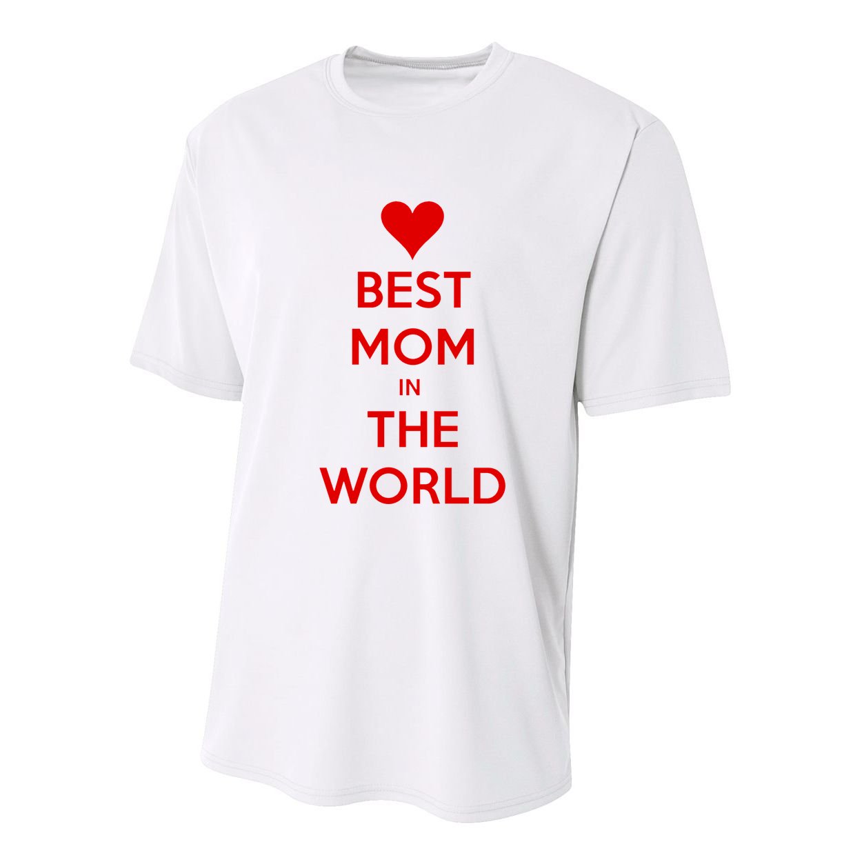 Best Mom In The World Heart Gift Youth Performance Sprint T-Shirt