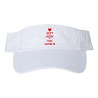 Best Mom In The World Heart Gift Valucap Bio-Washed Visor