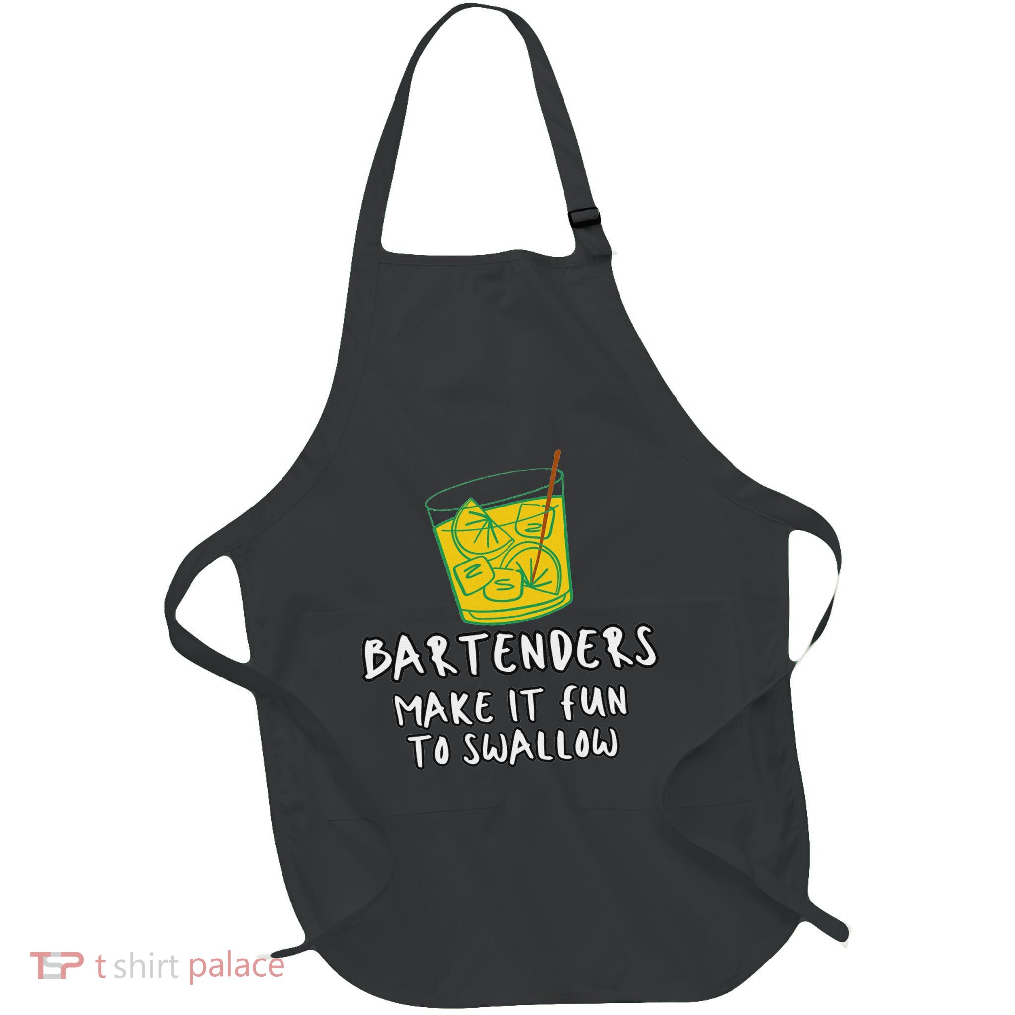 Bartenders Make It Fun To Swallow Full-Length Apron With Pockets