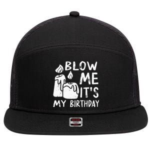 Blow Me It´s My Birthday Ingenius Funny 7 Panel Mesh Trucker Snapback Hat