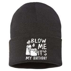 Blow Me It´s My Birthday Ingenius Funny Sustainable Knit Beanie