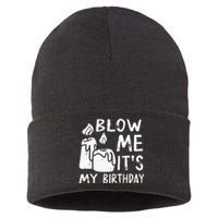 Blow Me It´s My Birthday Ingenius Funny Sustainable Knit Beanie