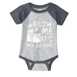 Blow Me It´s My Birthday Ingenius Funny Infant Baby Jersey Bodysuit