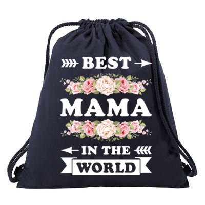 Best Mama In The World Mother Mama Gift Drawstring Bag