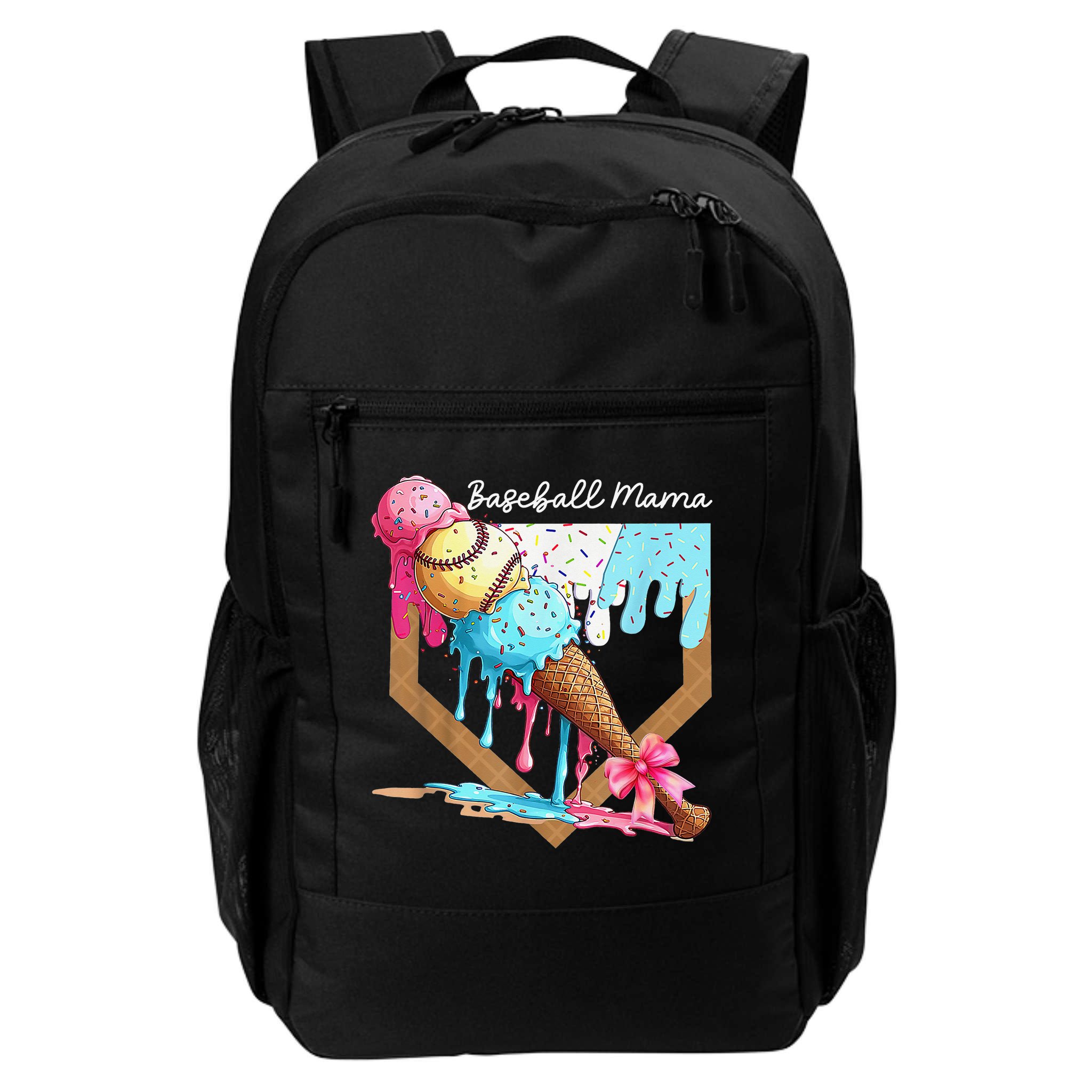 Baseball Mama Ice Cream Drip Baseball Mothers Day Coquette Backpack