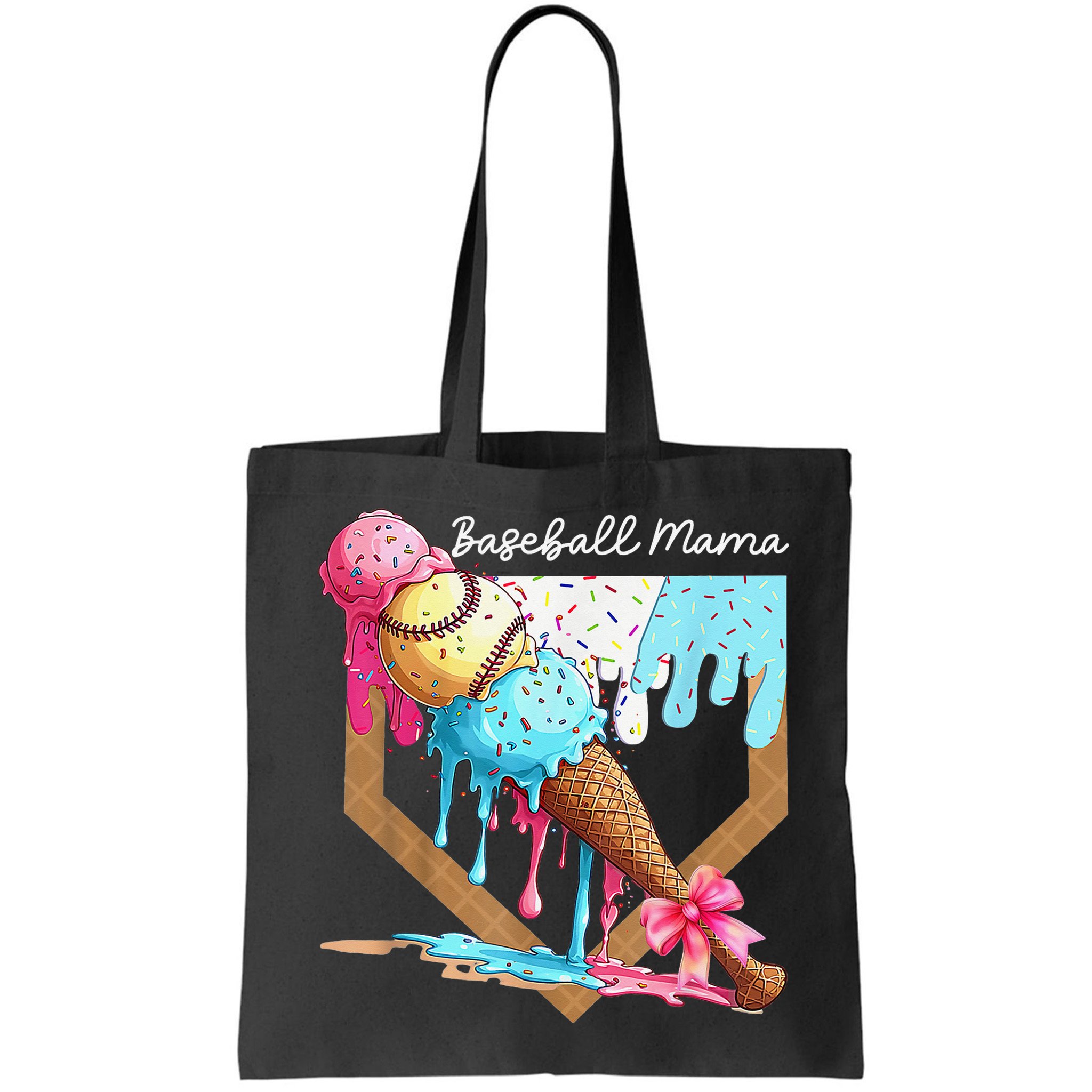 Baseball Mama Ice Cream Drip Baseball Mothers Day Coquette Bag