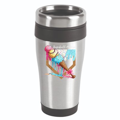 Baseball Mama Ice Cream Drip Baseball Mothers Day Coquette 16oz Travel Tumbler