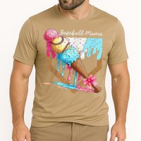 Baseball Mama Ice Cream Drip Baseball Mothers Day Coquette Cooling Performance Crew T-Shirt