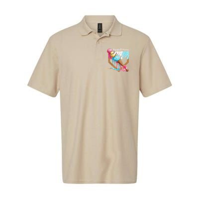 Baseball Mama Ice Cream Drip Baseball Mothers Day Coquette Polo