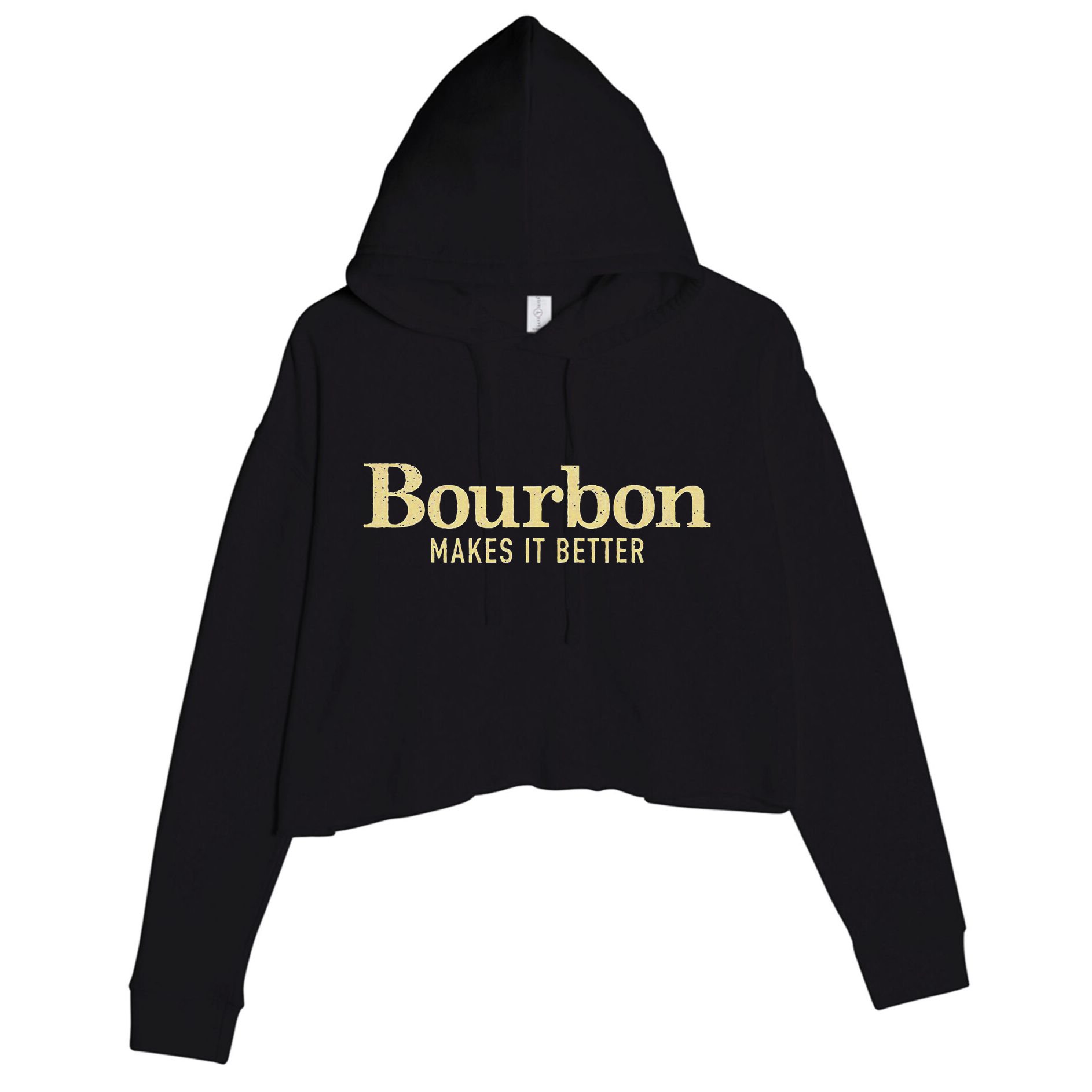 Bourbon Makes It Better Crop Fleece Hoodie