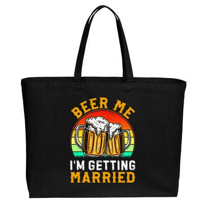 Beer Me IM Getting Married Groom Groomsmen Cotton Canvas Jumbo Tote