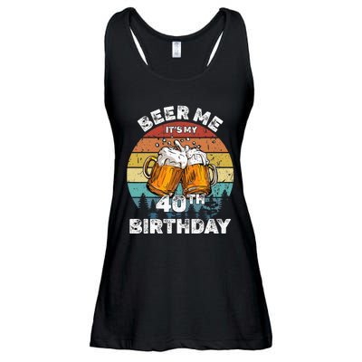 Beer Me ItS My 40th Birthday Ladies Essential Flowy Tank