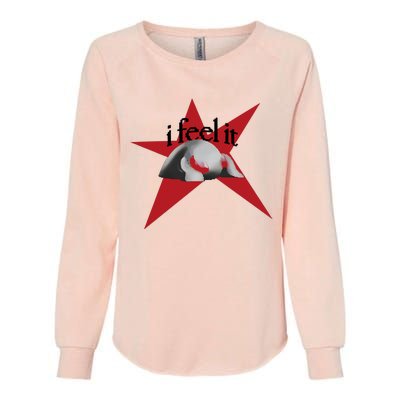 Bean Monster I Feel It Star Womens California Wash Sweatshirt