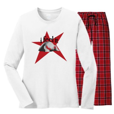 Bean Monster I Feel It Star Women's Long Sleeve Flannel Pajama Set 