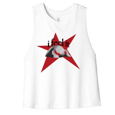 Bean Monster I Feel It Star Women's Racerback Cropped Tank