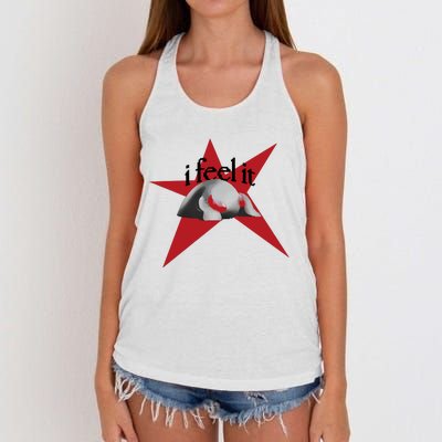 Bean Monster I Feel It Star Women's Knotted Racerback Tank