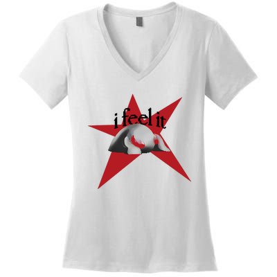 Bean Monster I Feel It Star Women's V-Neck T-Shirt