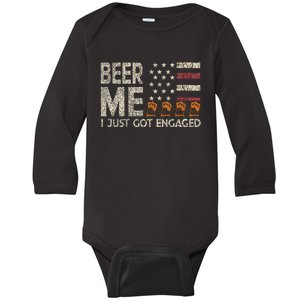 Beer Me I Just Got Engaged Baby Long Sleeve Bodysuit