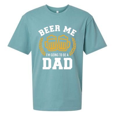 Beer me I'm going to be a dad baby announcement Sueded Cloud Jersey T-Shirt