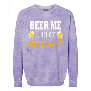 Beer Me I Just Got Married Wedding Gift Colorblast Crewneck Sweatshirt