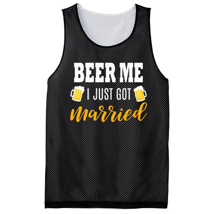 Beer Me I Just Got Married Wedding Gift Mesh Reversible Basketball Jersey Tank