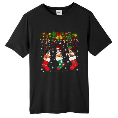 Bernese Mountain In Sock Xmas Reindeer Santa Elf Dog Gift Tall Fusion ChromaSoft Performance T-Shirt