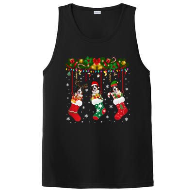 Bernese Mountain In Sock Xmas Reindeer Santa Elf Dog Gift PosiCharge Competitor Tank