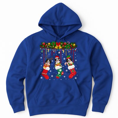 Bernese Mountain In Sock Xmas Reindeer Santa Elf Dog Gift Hoodie