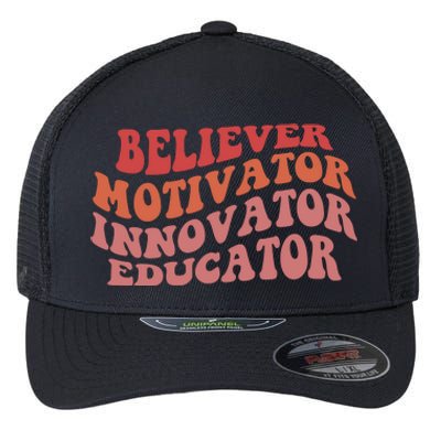 Believer Motivator Innovator Educator Flexfit Unipanel Trucker Cap