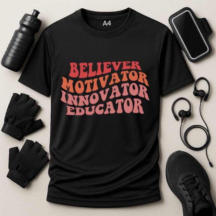 Believer Motivator Innovator Educator Performance Shirt