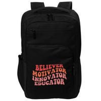 Believer Motivator Innovator Educator Impact Tech Backpack