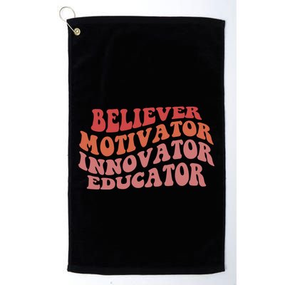 Believer Motivator Innovator Educator Golf Towel