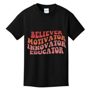 Believer Motivator Innovator Educator Kids T-Shirt