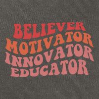 Believer Motivator Innovator Educator Cotton Canvas Backpack