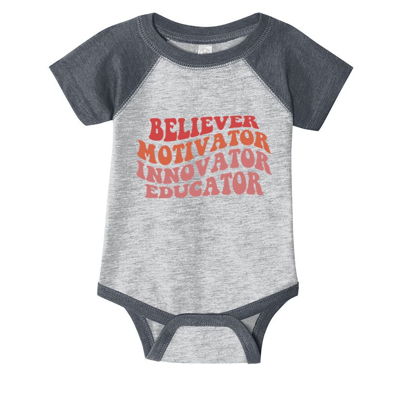 Believer Motivator Innovator Educator Infant Baby Jersey Bodysuit
