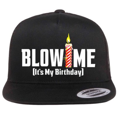 Blow Me Its My Birthday Flatbill Hat