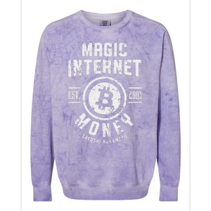 Bitcoin Magic Internet Money Btc Crypto Currency Blockchain Colorblast Crewneck Sweatshirt