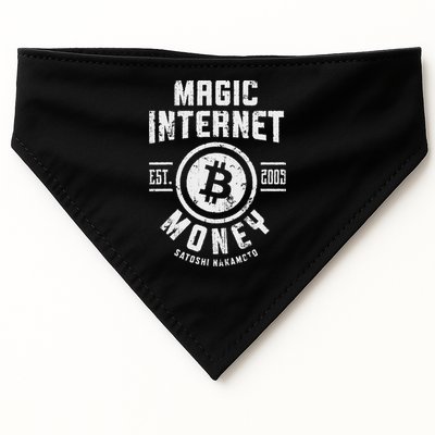 Bitcoin Magic Internet Money Btc Crypto Currency Blockchain USA-Made Doggie Bandana