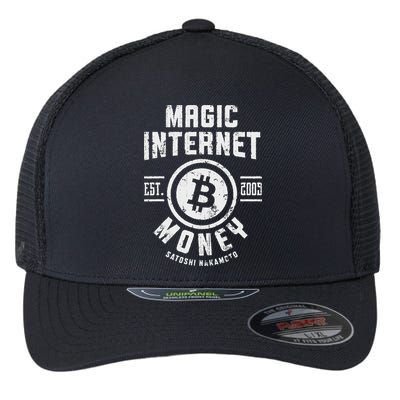 Bitcoin Magic Internet Money Btc Crypto Currency Blockchain Flexfit Unipanel Trucker Cap